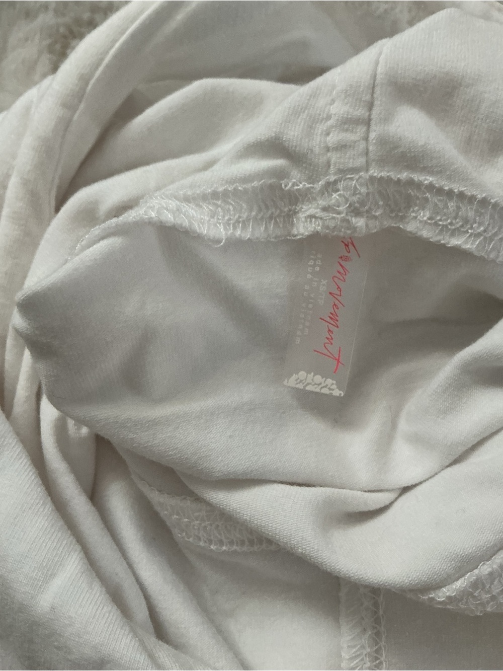 Free People White V-Neck Hooded Pullover with Pocket Detail - Picture 7 of 7